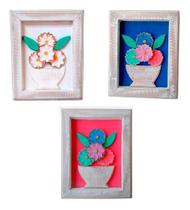 Kit Quadros Para Sala Quarto Casal Cozinha Moldura Madeira