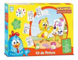 Kit Quadros Pintura Infantil Galinha Pintadinha C/ Cavalete - Nig
