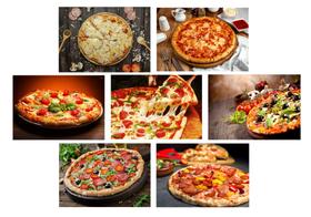 Kit Quadros Pizza Lanchonete Pizzaria Restaurante 7 Peças