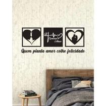 Kit Quadros Quem Planta Amor - Decorativo de Parede Lindo