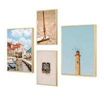 Kit Quadros Vintage Foto Paisagens Bege 20x30 e 30x40 (4)