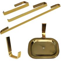 Kit Quadrus Dourado Gold 5 Peças - Nitro Metais