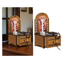 Kit Quaresma de São Miguel Arcanjo - Oratório Com Gaveta, Porta Vela e Terço Com Folheto Kit Quaresma de São Miguel Arcanjo - Oratório Com Gaveta, Porta Vela e Terço Com Folheto