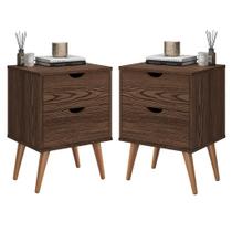 Kit Quarto 2 Mesas De Cabeceira Alice 1 Gaveta e 1 Cabeceira Para Cama Casal 1,40- Varias cores