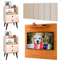 Kit Quarto 2 Mesinhas Organizadora Painel Sala Tv 32 Polegadas Cabeceira Suspensa Cama Box Casal 1,40 - Lojas RPM Kit Quarto 2 Mesinhas Organizadora Painel Sala Tv 32 Polegadas Cabeceira Suspensa Cama Box Casal 1,40 - Lojas RPM