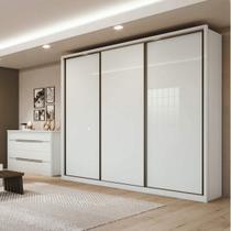 Kit Quarto Casal 2 Peças com Guarda-Roupa Spazio e Cômoda Urban Branco Kit Quarto Casal 2 Peças com Guarda-Roupa Spazio e Cômoda Urban Branco