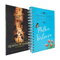 Kit Quarto de Guerra Estudo Bíblico + Diário de Oração Amando a Deus Mulher Virtuosa - BV Books