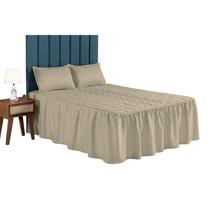 Kit Quarto Diva Queen 3 Peças Matelada Bordada Cama Box