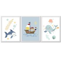 Kit Quarto Infantil Bebê Quadros com Moldura Astronauta Infantil Oração Maternidade Ursinhos Anjos