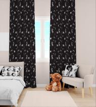 Kit Quarto Infantil Estrelado Astronauta Preto e Branco - 3 Itens