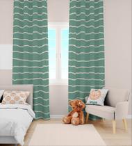 Kit Quarto Infantil Leãozinho Listras Verde e Bege - 3 Itens