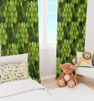 Kit Quarto Infantil Safari Folhas Animais - 3 Itens Kit Quarto Infantil Safari Folhas Animais - 3 Itens