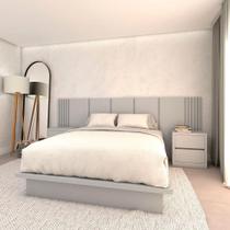 Kit Quarto MDF Queen Sob medida com 2 Mesas e Cabeceira 3m