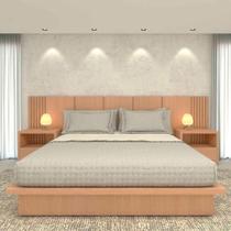 Kit Quarto Sob Medida King MDF Com Cabeceira 3,50m e 2 Mesas