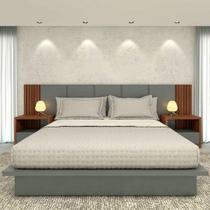Kit Quarto Sob Medida King MDF Com Cabeceira 3,50m e 2 Mesas Kit Quarto Sob Medida King MDF Com Cabeceira 3,50m e 2 Mesas