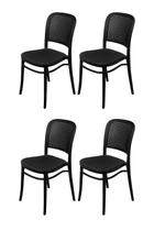 Kit Quatro Cadeiras Barcelonas Preto