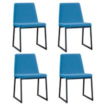 Kit Quatro Cadeiras Yanka Azul - OOCA Móveis