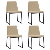 Kit Quatro Cadeiras Yanka Bege - OOCA Móveis