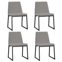 Kit Quatro Cadeiras Yanka Cinza - OOCA Móveis