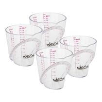 Kit Quatro Copos Dosador Plástico 88ml / 3oz Weck