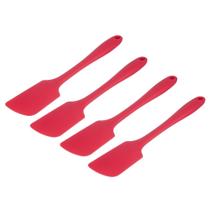 Kit Quatro Espátulas Retas Profissional Vermelha Weck