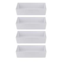 Kit Quatro Tigelas de Melamina Retangular 22,7 x 15 x 5 cm - 700 ml WECK Kit Quatro Tigelas de Melamina Retangular 22,7 x 15 x 5 cm - 700 ml WECK