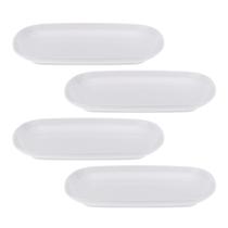 Kit Quatro Travessa Retangular de Melamina Rasa 16,7 x 10,5 x 1,6 cm WECK