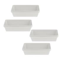 Kit Quatro Travessas de Melamina Retangular Funda 22,6 x 14,5 x 5,7cm WECK