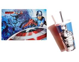 kit Quebra Cabeça Advengers 63 PeçasShakeira Capitão América 580 Ml kit Quebra Cabeça Advengers 63 PeçasShakeira Capitão América 580 Ml