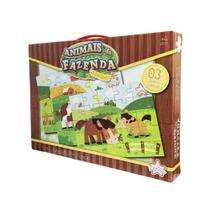 Kit Quebra Cabeça Animais Da Fazenda 15/ 20 E 25 Peças +4 Anos 3 Unidades Big Star