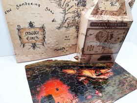 Kit Quebra-cabeça de cinema Mapa Terra Média + Hobbiton - Coleção TEA & AMOR