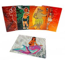 Kit Quebra-Cabeça Infantil Educativo Folclore 16 peças Kit Quebra-Cabeça Infantil Educativo Folclore 16 peças