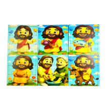Kit Quebra-Cabeça Infantil Educativo Montessoriano em MDF 3mm 6 Jogos com Figuras Modernas