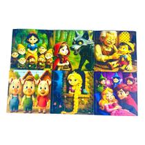 Kit Quebra-Cabeça Infantil Educativo Montessoriano em MDF 3mm 6 Jogos com Figuras Modernas Kit Quebra-Cabeça Infantil Educativo Montessoriano em MDF 3mm 6 Jogos com Figuras Modernas