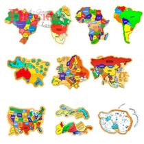 Kit Quebra-cabeça Mapas Kit Quebra-cabeça Mapas