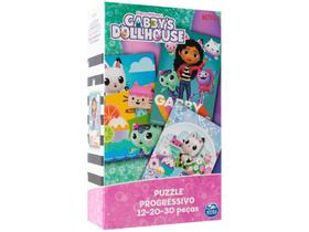 Kit Quebra-cabeça Progressivo Gabbys Dollhouse - Grow
