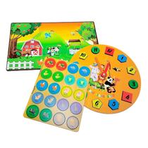 Kit Quebra-Cabeça Relógio Jogo da Memória Tartaruga Quebra-Cabeça Fazendinha Kit Quebra-Cabeça Relógio Jogo da Memória Tartaruga Quebra-Cabeça Fazendinha
