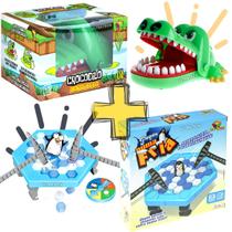 Kit Quebra Gelo Pinguim Jacare Morde Dedo Diversão Familia Envio Imediato