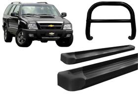 Kit Quebra Mato Barra Estribo Plataforma Preto Para Blazer Kit Quebra Mato Barra Estribo Plataforma Preto Para Blazer