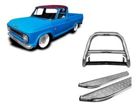 Kit Quebra Mato C/barra+estribo Chapa Cromado C-10 Kit Quebra Mato C/barra+estribo Chapa Cromado C-10