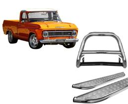 Kit Quebra Mato C/Barra Estribo Chapa Cromado D10