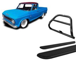 Kit Quebra Mato C/Barra Estribo Chapa Preto C10