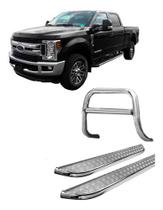 Kit Quebra Mato C/chapa+estribo Chapa Cromado F-250 Kit Quebra Mato C/chapa+estribo Chapa Cromado F-250