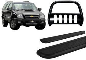 Kit Quebra Mato C/Chapa Estribo Chapa Preto Para Blazer Kit Quebra Mato C/Chapa Estribo Chapa Preto Para Blazer
