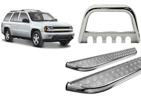 Kit Quebra Mato C/Chapa Estribo Chapa TrailBlazer Cromado Kit Quebra Mato C/Chapa Estribo Chapa TrailBlazer Cromado