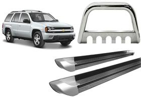 Kit Quebra Mato C/Chapa Estribo Oval TrailBlazer Cromado Kit Quebra Mato C/Chapa Estribo Oval TrailBlazer Cromado
