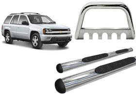 Kit Quebra Mato C/Chapa Estribo Oval TrailBlazer Cromado Kit Quebra Mato C/Chapa Estribo Oval TrailBlazer Cromado