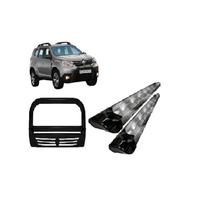Kit Quebra Mato C/ Chapa estribo Pers Preto Duster