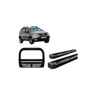 Kit Quebra Mato C/ Chapa+estribo Plataforma Preto Duster