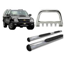 Kit Quebra Mato C/Proteção Carter Estribo Chapa Cromado Blazer